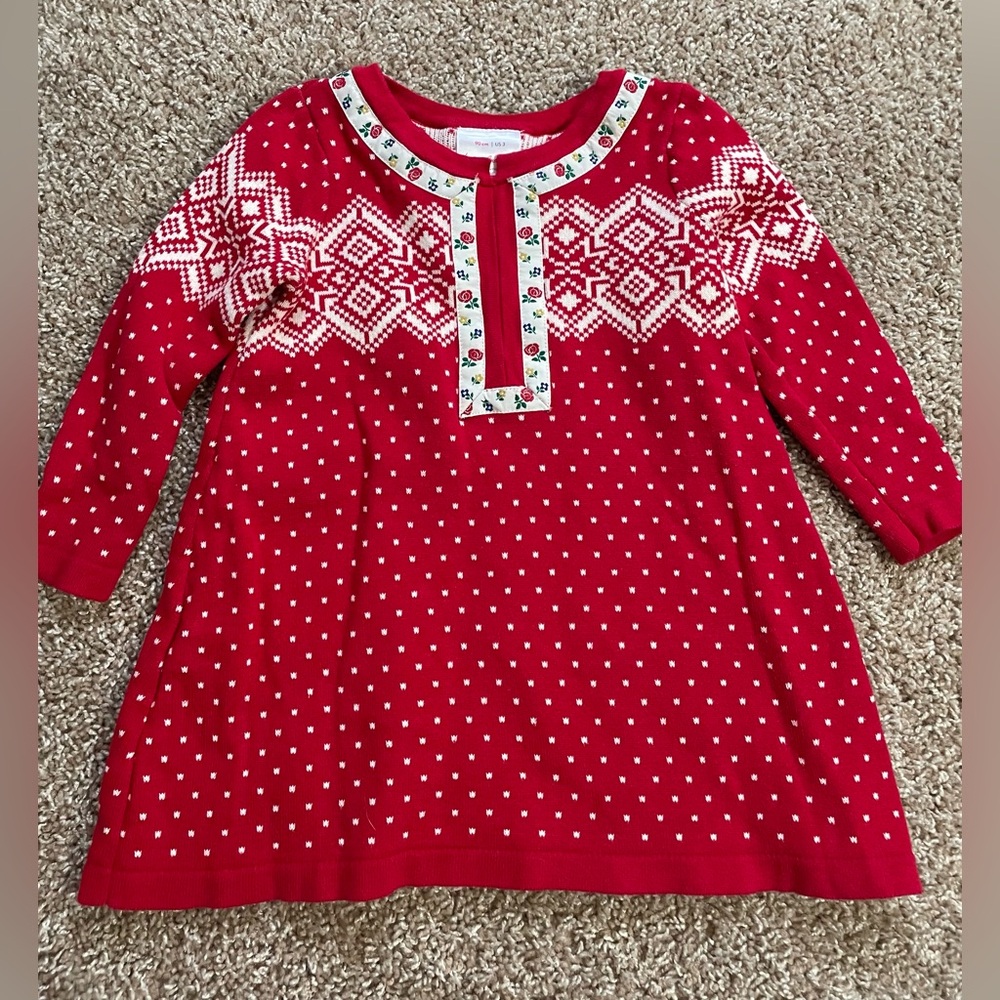 Hanna Andersson fair isle sweater dress